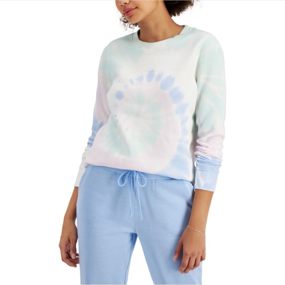 NWT Style & Co Tie Dye Print Cotton Sweatshirt SZ-M